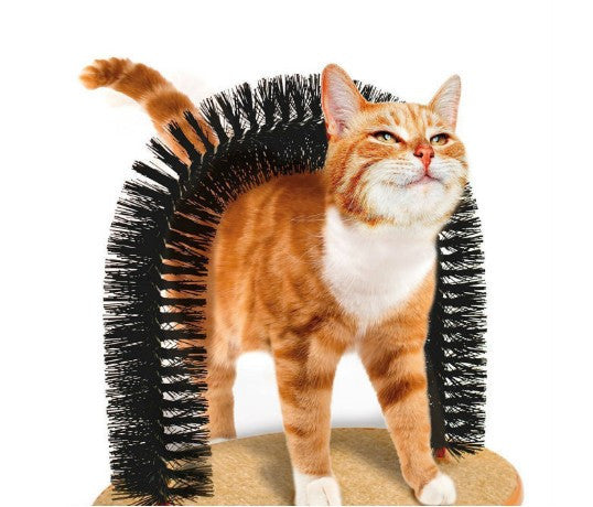 Brushing Kitty Scratcher Brush Scratching Groomer Pet Self Massager